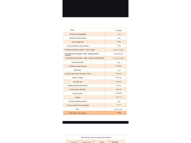 Lift platform - 2025 - gtjz - hoogwerker - afbeelding 4 van  13
