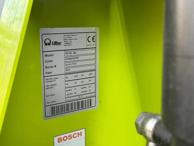 Lifter - 2014 - hx10e - electrische palletwagen - afbeelding 2 van  4