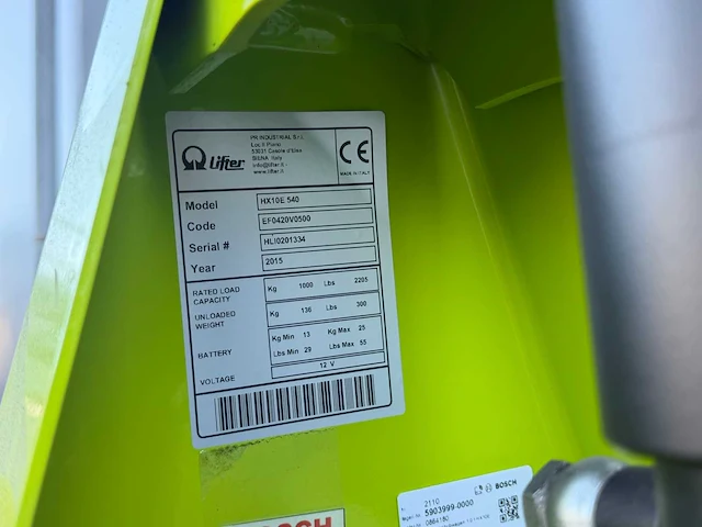 Lifter - 2015 - hx10e 540 - electrische palletwagen - afbeelding 2 van  4