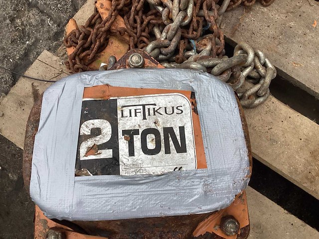 Liftikus 2t ketting takel met loop kat - afbeelding 4 van  6