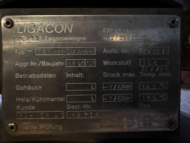 Ligacon - sbl111sfa6h - mobile bag filter - 2002 - afbeelding 2 van  5