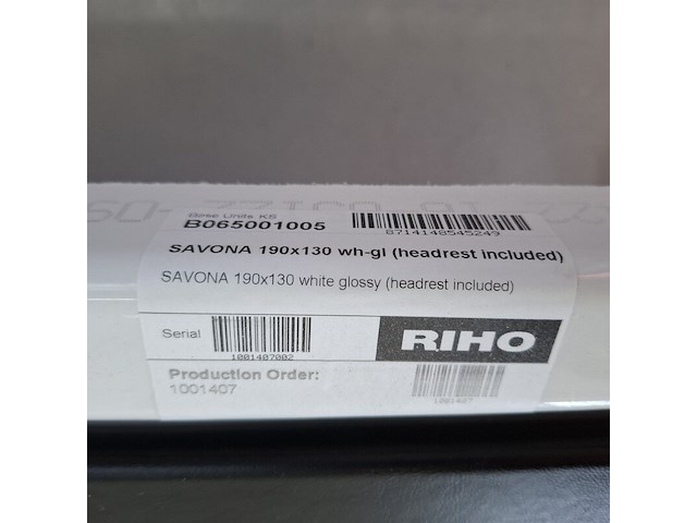 Ligbad riho, savona, glans wit - afbeelding 8 van  8