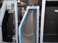 Ligbad xenz, lagoon compact, mat cement - afbeelding 1 van  5