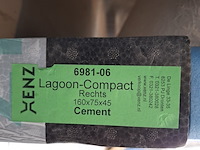 Ligbad xenz, lagoon compact, mat cement - afbeelding 5 van  5