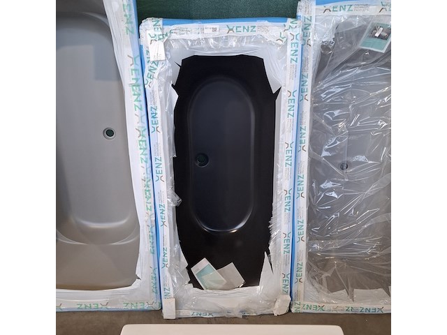 Ligbad, xenz, lagoon, mat zwart - afbeelding 1 van  3