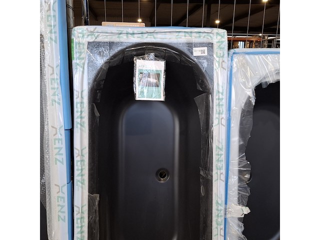 Ligbad, xenz, madeira, mat zwart - afbeelding 2 van  3