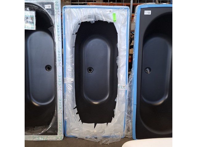 Ligbad, xenz, madeira, mat zwart - afbeelding 1 van  4