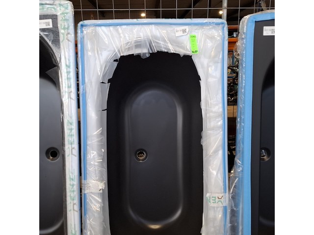 Ligbad, xenz, madeira, mat zwart - afbeelding 2 van  4