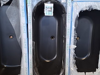 Ligbad, xenz, madeira, mat zwart - afbeelding 1 van  3