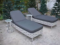 Ligbed vonato casera wit wicker