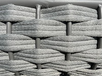 Ligbeddenset 2-delig dark grey wicker / light grey kussens - afbeelding 3 van  5