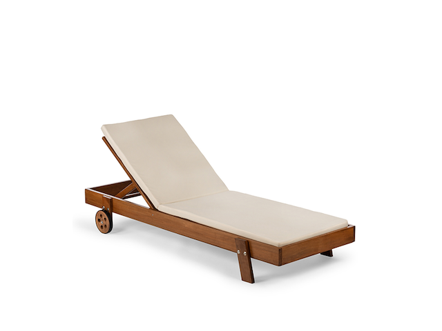 Ligbeddenset, pal 2pers + tafel, crème, walnoot - afbeelding 2 van  3