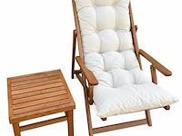 Ligbeddenset, rehi luxe 1pers, crème/wit, walnoot - afbeelding 2 van  3