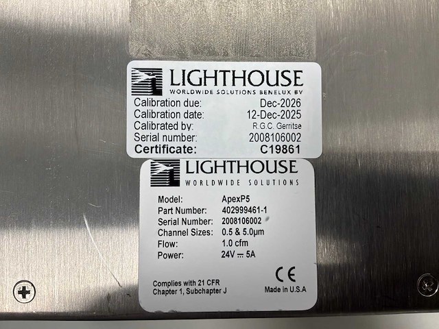 Lighthouse apex p5 deeltjesteller - afbeelding 2 van  2