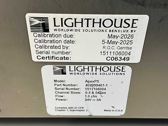 Lighthouse apexp5 draagbare deeltjesteller - afbeelding 4 van  4