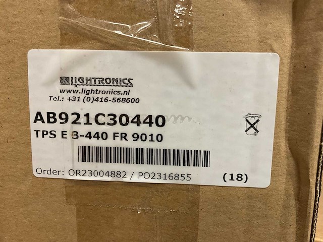 Lightronics tps e 3-440 fr 9010 ap921c30440 led noodverlichting armatuur (3x) - afbeelding 2 van  3