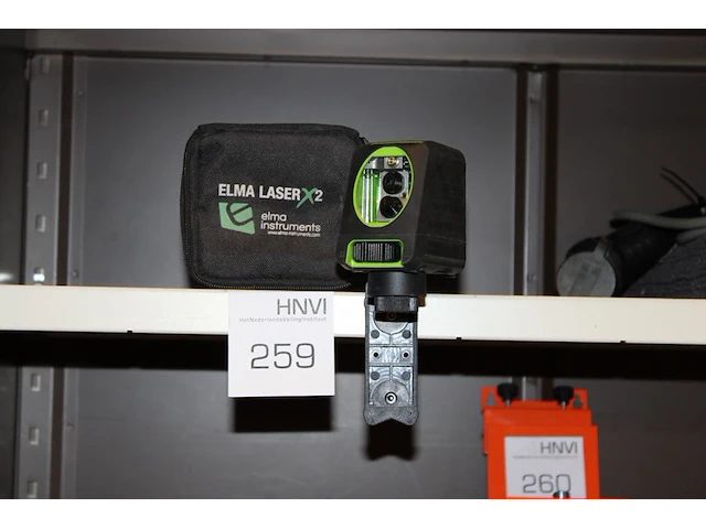 Lijnlaser elma instruments, laser x2 met magnetische wandbeugel. - afbeelding 1 van  2