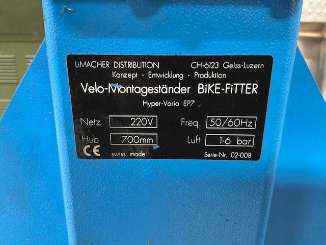 Limacher hyper-vario ep7 pneumatische montage standaard - afbeelding 9 van  9