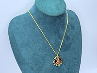 Limoges castel 18kt goldfilled pendant collier