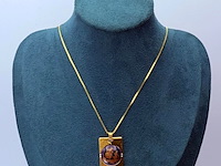 Limoges france ''the proposal'' 18kt goldplated collier - afbeelding 1 van  7