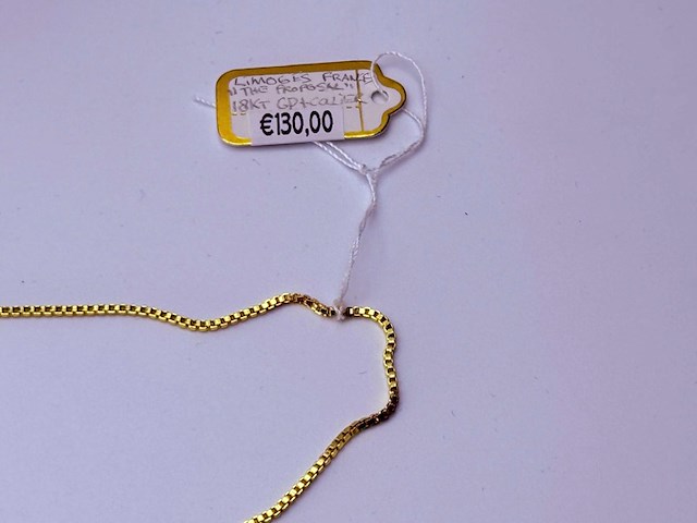 Limoges france ''the proposal'' 18kt goldplated collier - afbeelding 4 van  7