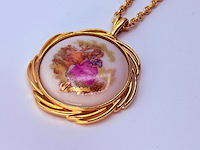 Limoges goldplated pendant collier - afbeelding 2 van  4