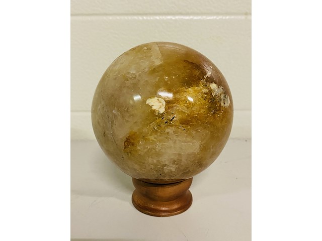 Limoniet / bergkristal bol - afbeelding 1 van  4