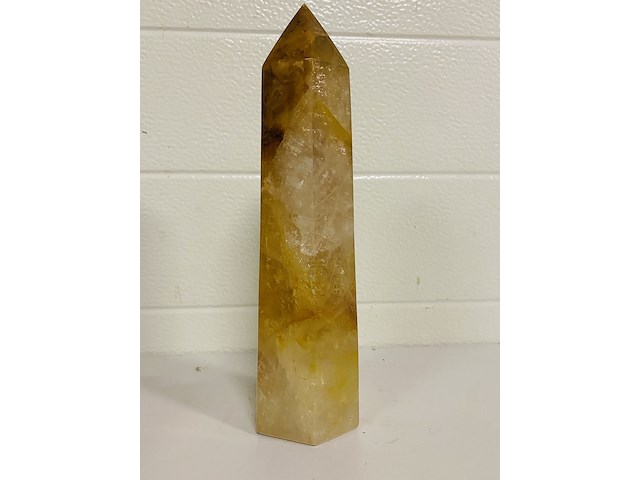 Limoniet/bergkristal obelisk xl - afbeelding 4 van  5