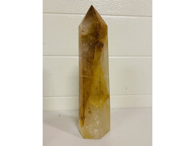 Limoniet/bergkristal obelisk xl - afbeelding 5 van  5