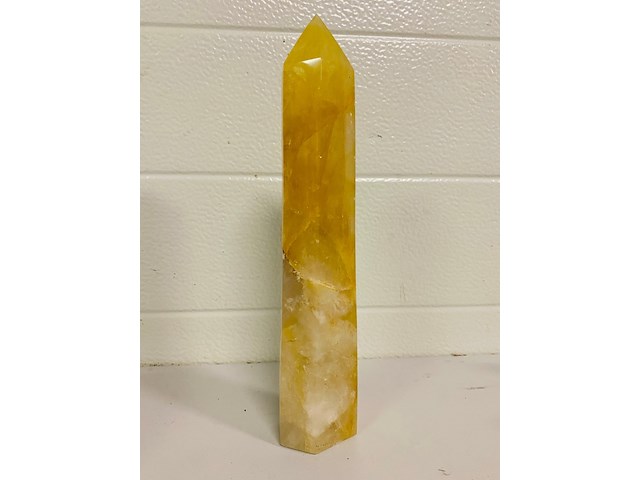Limoniet/bergkristal obelisk xl - afbeelding 3 van  5