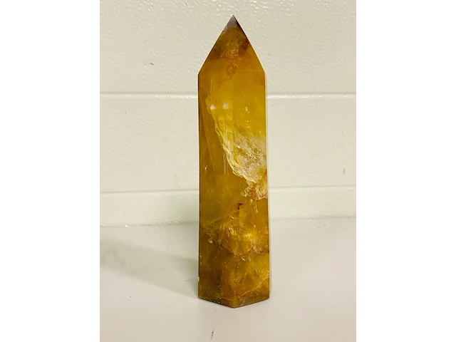 Limoniet/bergkristal obelisk - afbeelding 1 van  5