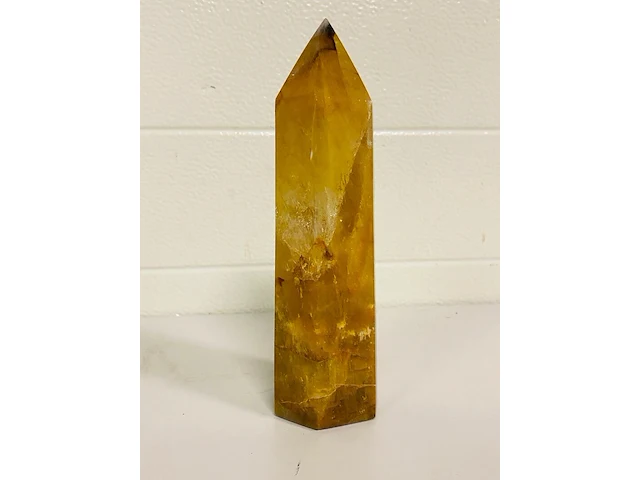 Limoniet/bergkristal obelisk - afbeelding 2 van  5