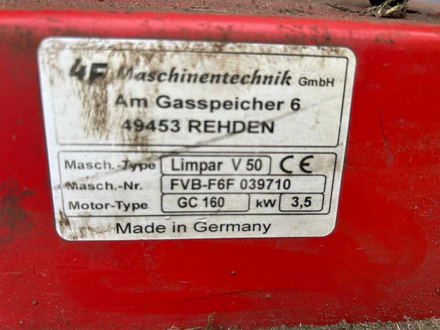 Limpar v50 verticuteermachine - afbeelding 3 van  3