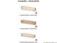 Linalite uitvaartkisten | model basis vuren plus, basis eiken plus & basis populier plus - 3 stuks - afbeelding 1 van  4