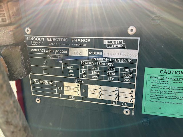 Lincoln compact 350i mig lasapparaat - afbeelding 4 van  8