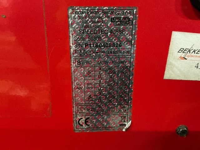 Lincoln electric - 2016 - speedtec 405s - mig lasapparaat - afbeelding 21 van  22