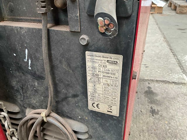 Lincoln electric cv 425 / lf 34 mig lasapparaat - afbeelding 3 van  11