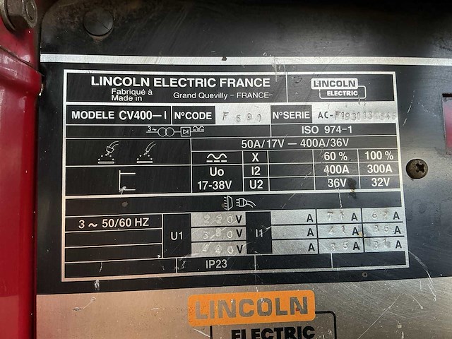 Lincoln electric cv400-i lasapparaat - afbeelding 4 van  4