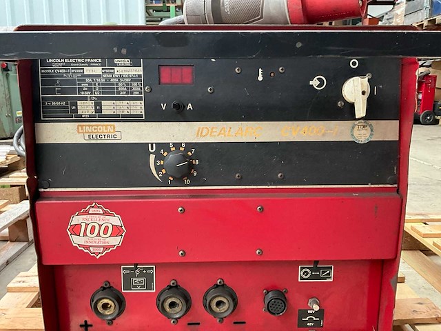 Lincoln electric cv400 stroombron mig lasapparaat - afbeelding 4 van  5