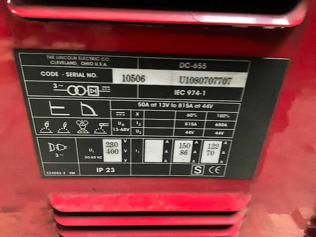 Lincoln electric idealarc dc655 mig lasapparaat - afbeelding 6 van  6