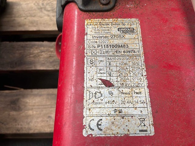 Lincoln electric invertec 270sx tig-lasmachine - afbeelding 3 van  3