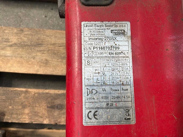 Lincoln electric invertec 270sx tig-lasmachine - afbeelding 4 van  4
