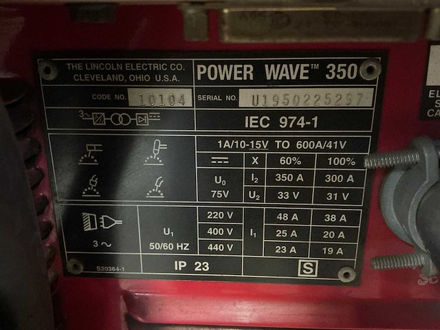 Lincoln electric invertec power wave 350 mig lasapparaat - afbeelding 7 van  7