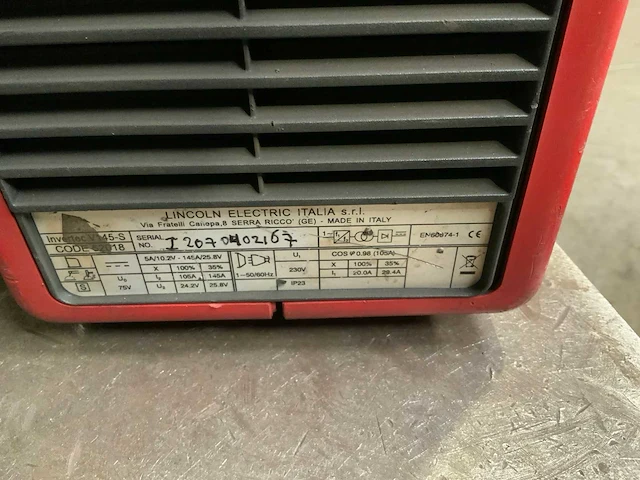 Lincoln electric invertec v145 lastrafo - afbeelding 4 van  4