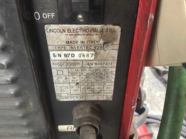 Lincoln electric invertec v260-t tig-lasmachine - afbeelding 5 van  5