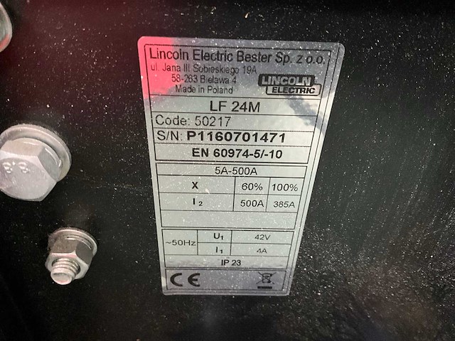 Lincoln electric lf24m draadaanvoerunit - afbeelding 7 van  7
