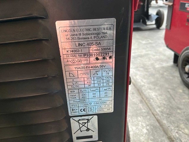 Lincoln electric linc 405-sa k14002-1 elektrode lasapparaat - afbeelding 4 van  4