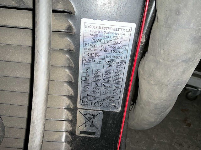 Lincoln electric powertec 500s - mig lasapparaat - afbeelding 3 van  19