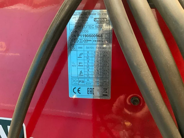 Lincoln electric speedtec 505 s mig lasapparaat - afbeelding 4 van  4