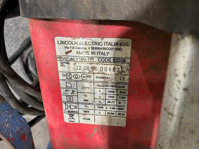 Lincoln electric v 160 tig tpulse lasmachine - afbeelding 9 van  9